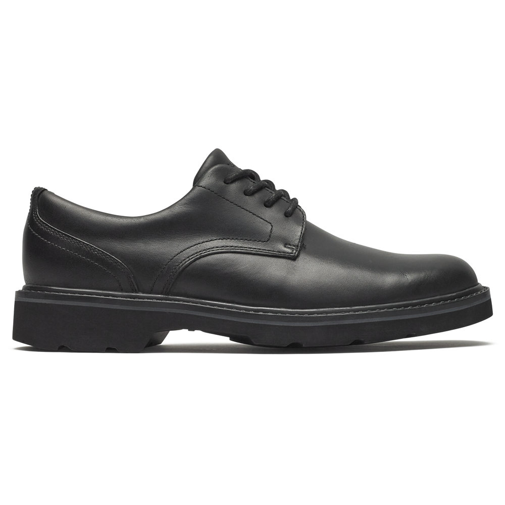 Rockport Singapore Mens Oxfords - Charlee Waterproof Plain Toe Black - IR9413865